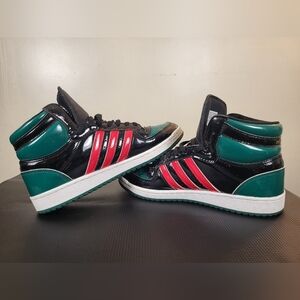 Men’s Adidas Top Ten Hi Miami Patent Leather (Red/Blk/Grn) Sneakers Size 10